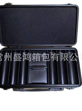 厂家直，销300码黑色ab塑料筹码箱图套装CUL空箱，加s印案logo