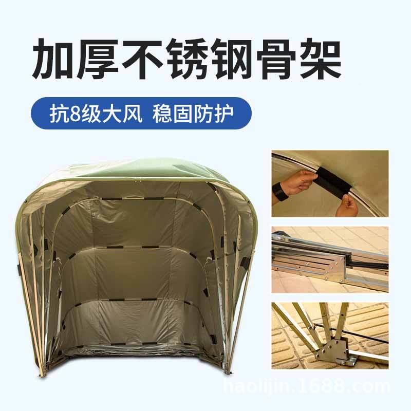 车厂家供折叠车棚直车家用户外PFG停车棚移动简易伸缩汽遮阳防雨