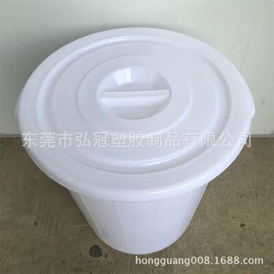 供应台州州大量塑料圆桶120温L带盖大校MJH白容桶学垃圾桶