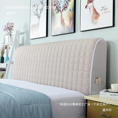 纯棉通用软包床头罩全包盖床头套布年款形欧弧式靠背AVO新罩