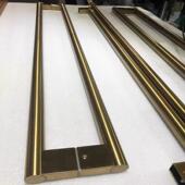 SEB不锈钢玻璃门拉手圆管黑色酒手门店推拉框大木门拉无专用无指