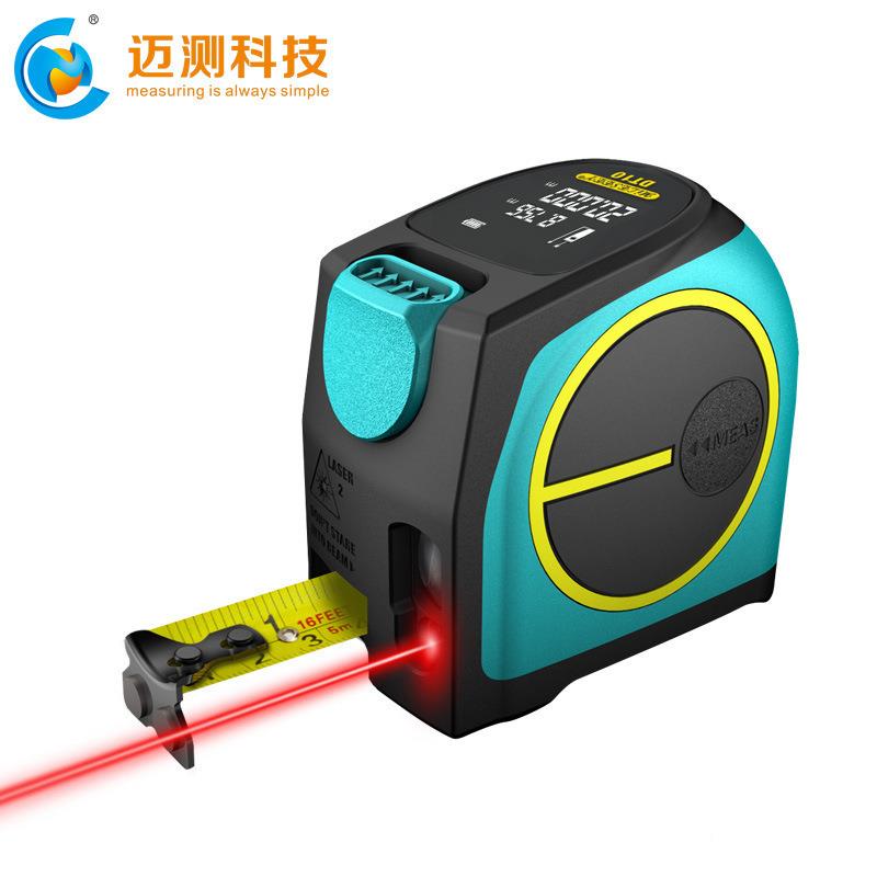 见描述迈一测DT10二合卷激光测距仪锂电红尺外线测量仪精工具高度