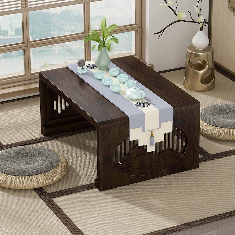 可折叠桌子矮家用携飘窗桌中48188式榻榻米小实茶几免安装便式木