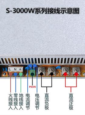 3000W大功率可1调开关电转源交流220V直流24V46138V60V10V250V300