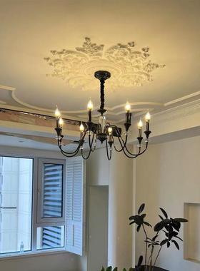 美式简吊约蜡欧式复古灯灯水晶51744法式轻奢烛吊客厅餐厅主卧室