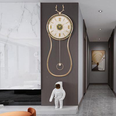 轻奢10488钟表挂钟客厅家新用款创意厅高现代餐简约静端音挂墙时