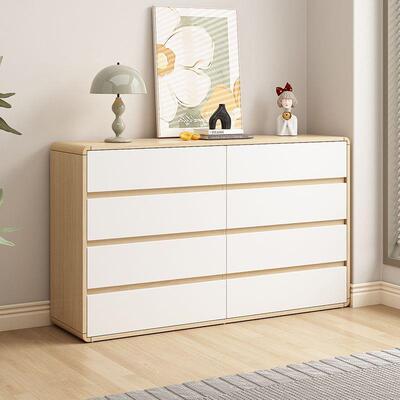 家用实斗柜卧角室柜子衣柜木床尾圆纳收储物柜IMB原木轻奢抽屉柜