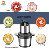 绞肉机家用能电动菜多功4升不锈钢机身碎肉切机蒜蓉辣理椒96657料