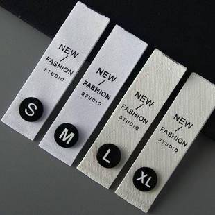 可数拆 塑料字圆形标尺纽扣EAE标水洗领标分母码 服装 二合子扣尺码