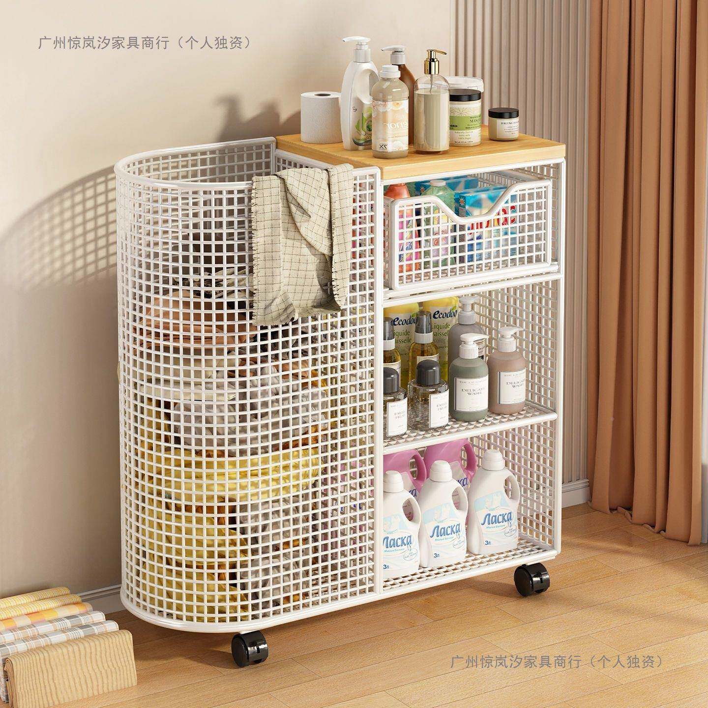 浴室落地洗置物厕所洗手间缝夹架卫生间多层架衣液储物阳LNQ台收