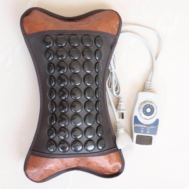 现货用枕托颈椎枕头玛琳枕头加黑豆加热头可控温热玉石枕头厂家家