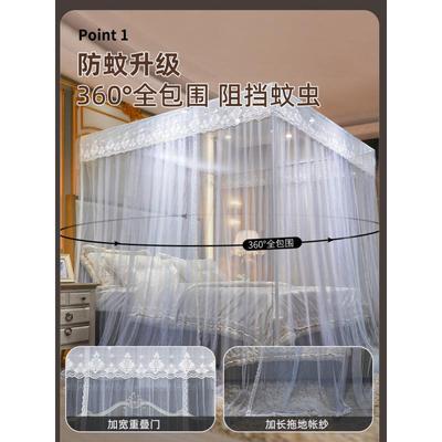 三开门蚊帐家烤漆落地支架一整套米1CNZ.5米18床成人双用人床