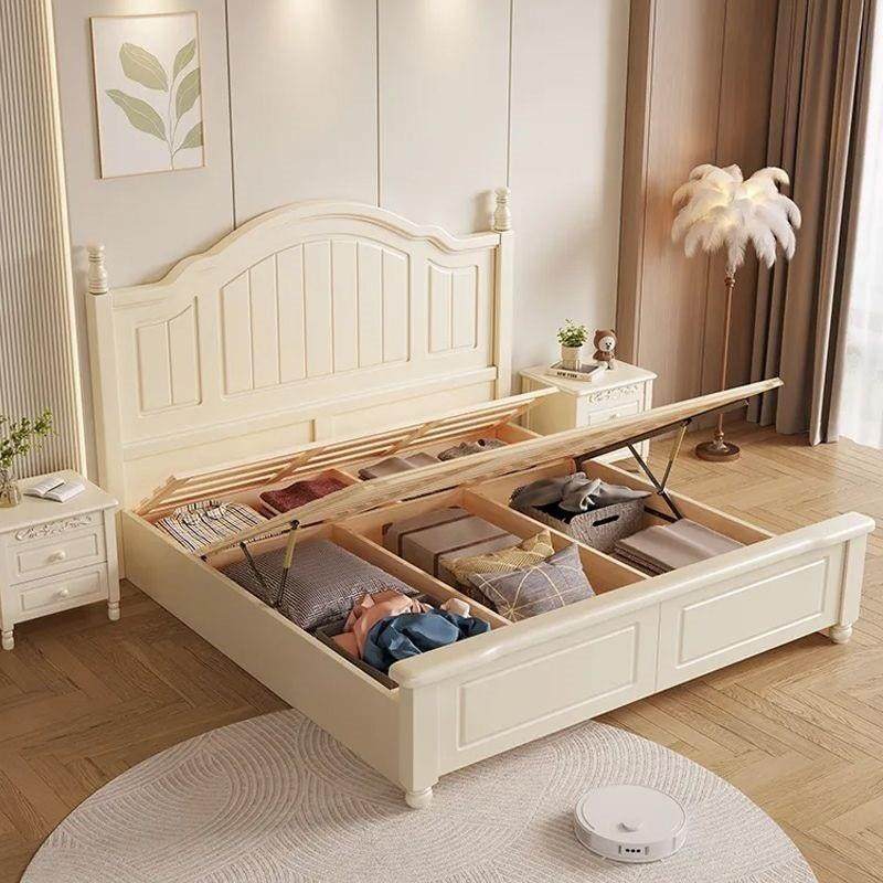 美式白色实木森斯56木床8双1.x2米现简约1.5m奶人油风1代.2米田园