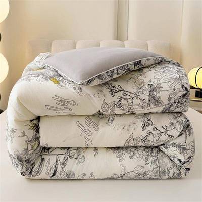 豆a类棉针织棉亲肤大纤维被F78H65S7冬子加厚保暖被芯单双人春秋