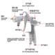 压送式 W101喷枪漆汽漆枪喷高雾化气动钣家具补工具油漆79喷壶涂车
