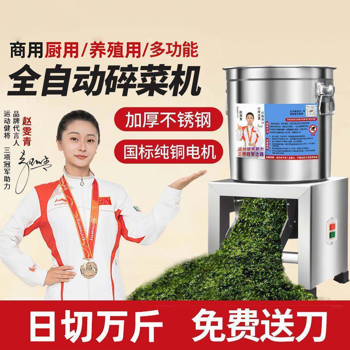 家用多功能喂碎菜机蔬菜碎机切菜饲料粉碎切机养殖不鸡锈AXQ钢打