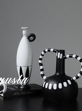 高级感小众艺术客厅茶几插干花瓶厅吧餐台0201样板间面桌花摆件器