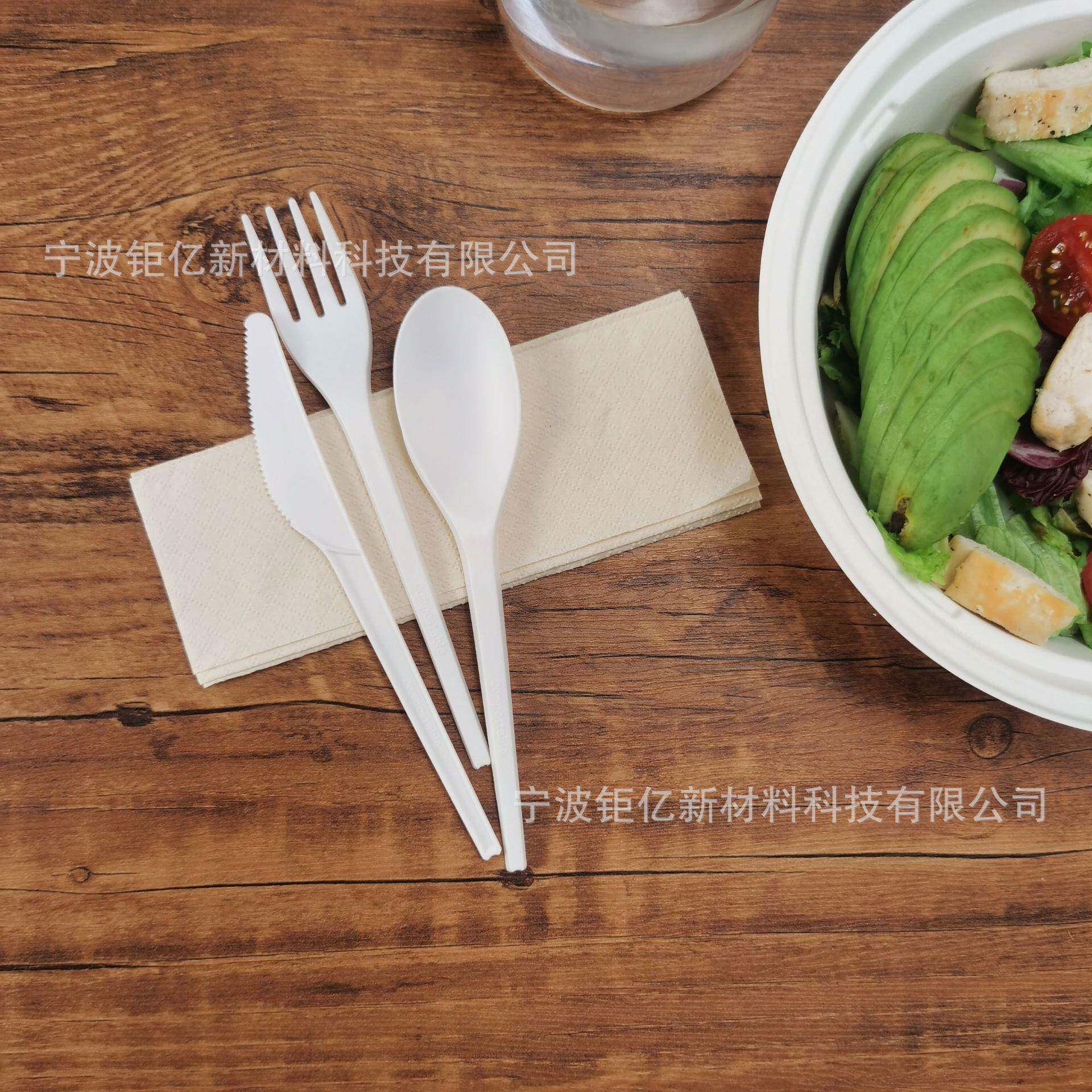 独立包装C次PLA聚乳酸6.寸刀叉勺一性PANGS环保全降解高级餐L具5