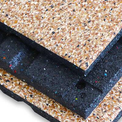 木石色健身地垫铃垫子房家PJO用力量区杠跳绳地隔音减胶震橡胶地