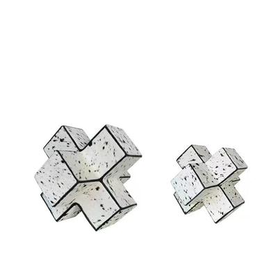 现代轻奢手工软装术品样间KYS68家居板马艺毛几何件书房电视柜装