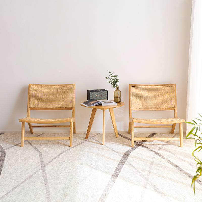 诧寂风藤条编实木椅401#藤靠背椅in藤s风北椅欧网红腾椅编藤条椅