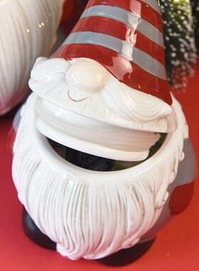 圣人诞老密封创意陶瓷子大容储量家用物零食蜜饯W190700果收干纳