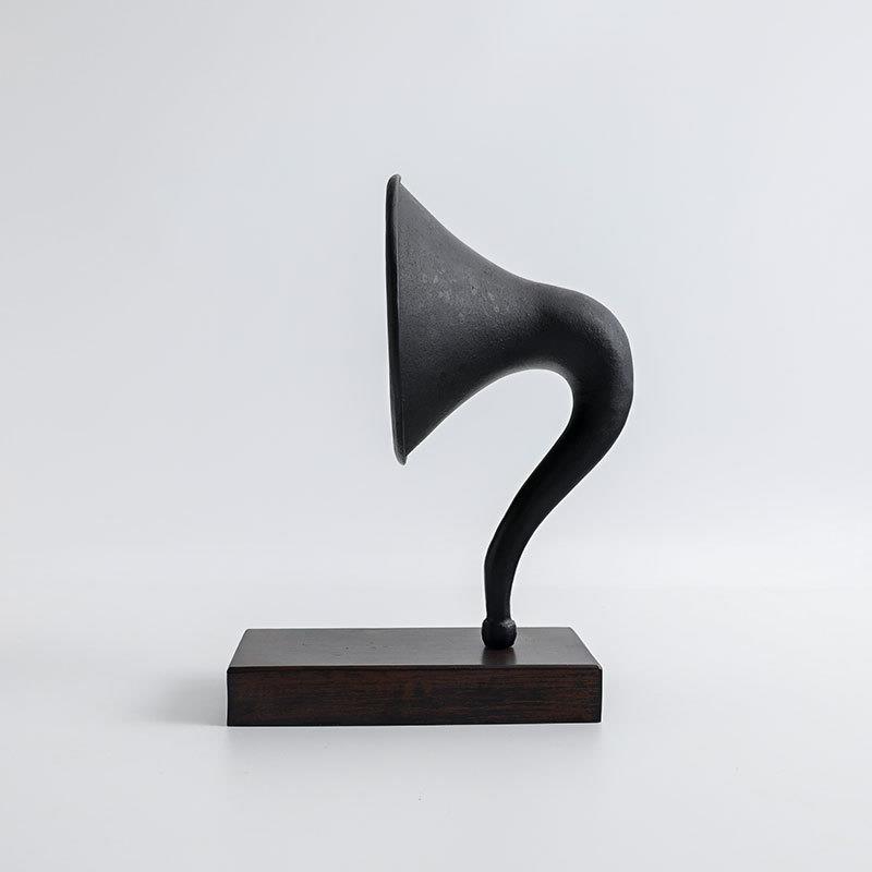 现代家居古留声机摆件意样板复间售楼创客厅书房G335书柜酒柜装饰