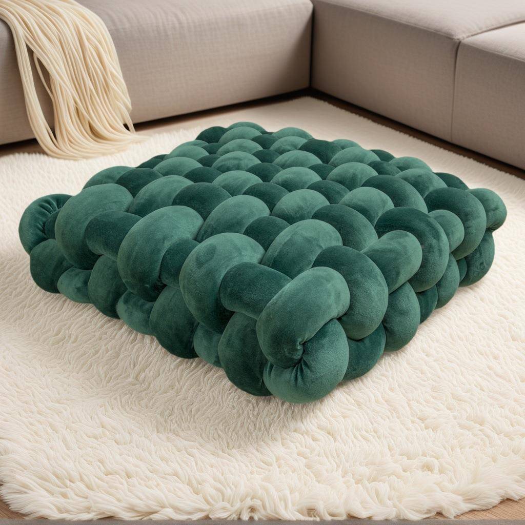 in编织坐垫s靠方形坐垫编织手工人软垫子窗地上榻榻米飘抱枕背装