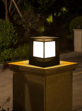 柱头灯太阳庭院灯户外围灯园门柱墙96456灯别花墅室外防水墙头大