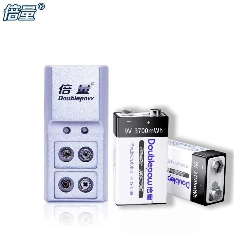 厂直9V家锂离子充电电2K19配2节池套装2槽配2节9V6F2万用表快销速