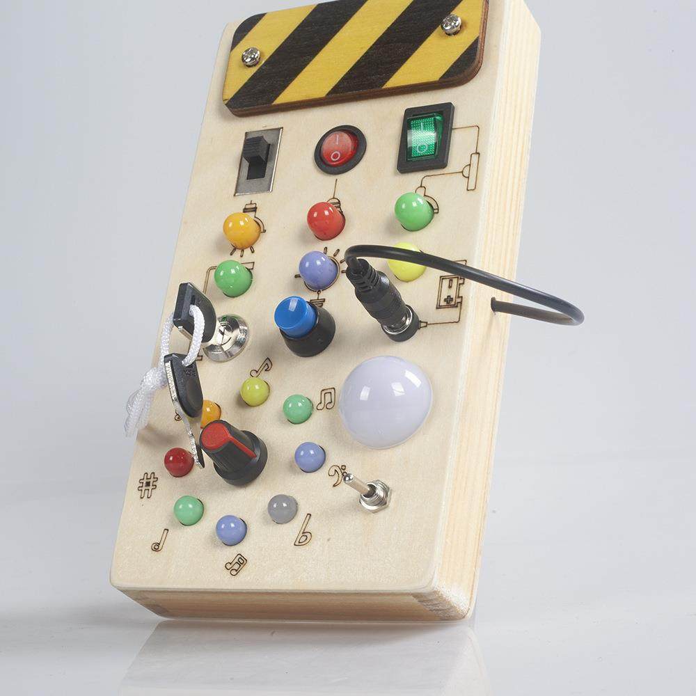 蒙氏早教LED电子忙碌板busyboard跑马灯木质玩具开关灯板,纺织面料/辅料/配套,纺织机械配件,淘宝优惠券,粉丝福利购,淘宝优惠卷