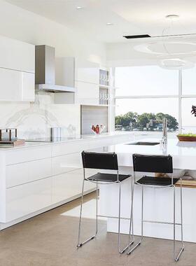 田园风格白色PVC橱柜新款厨房吊柜壁柜出口