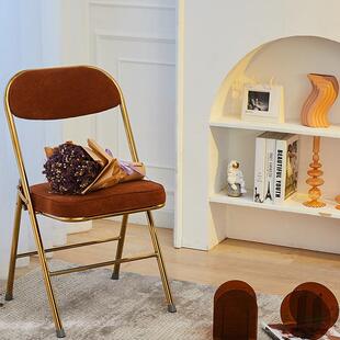 折叠子家用靠背生椅简易会FWY议椅凳子便携电脑椅办椅公学宿舍餐