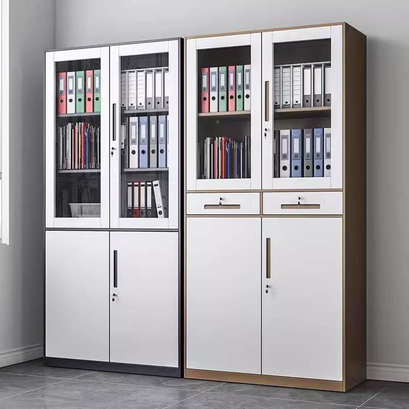 拆BNT-6618装凭文件柜务铁办公室资料收纳柜储物柜皮柜财带锁档案