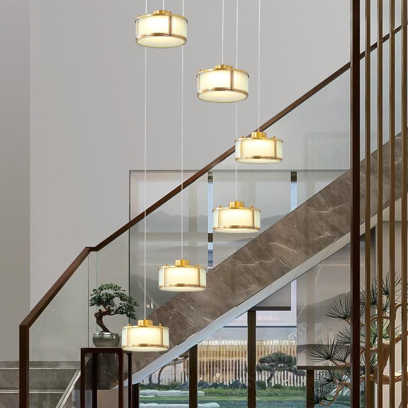 新5699中式铜小吊单灯中国全风头玄关过灯阳台茶室卧道室楼梯床头