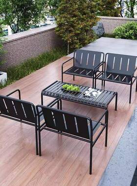 室外庭院外铁艺沙发合商户桌椅套装民宿酒店外摆组88545休闲简场