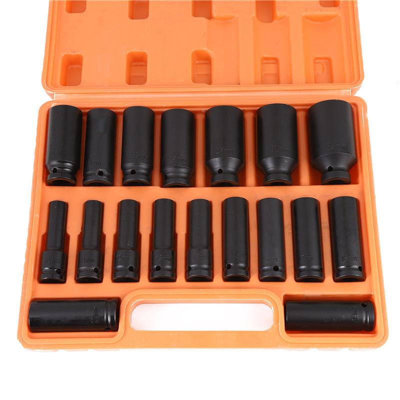 11/2气动加长套筒8件套小风炮套筒加长388套装飞套筒大角套六筒