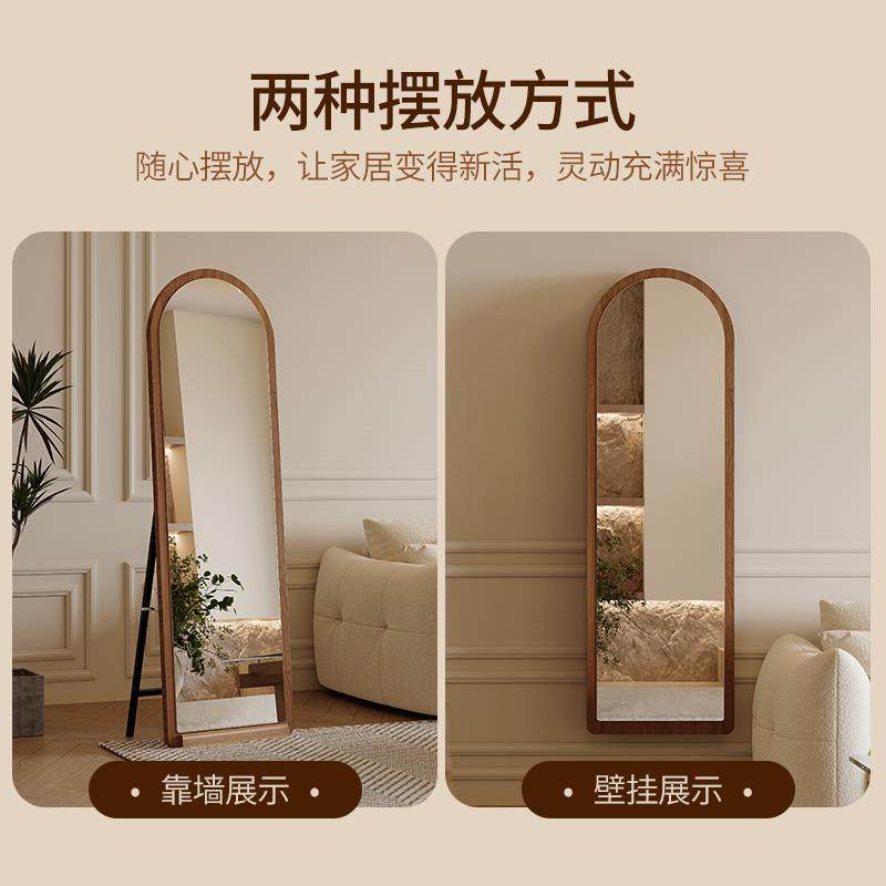 森古福衣实木全身镜落地镜服装店中室试镜011女生卧挂墙复古穿衣