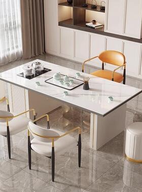 茶轻奢岩板茶桌一体ZLR一整套约办公室功阳夫泡茶一体家用台台厂