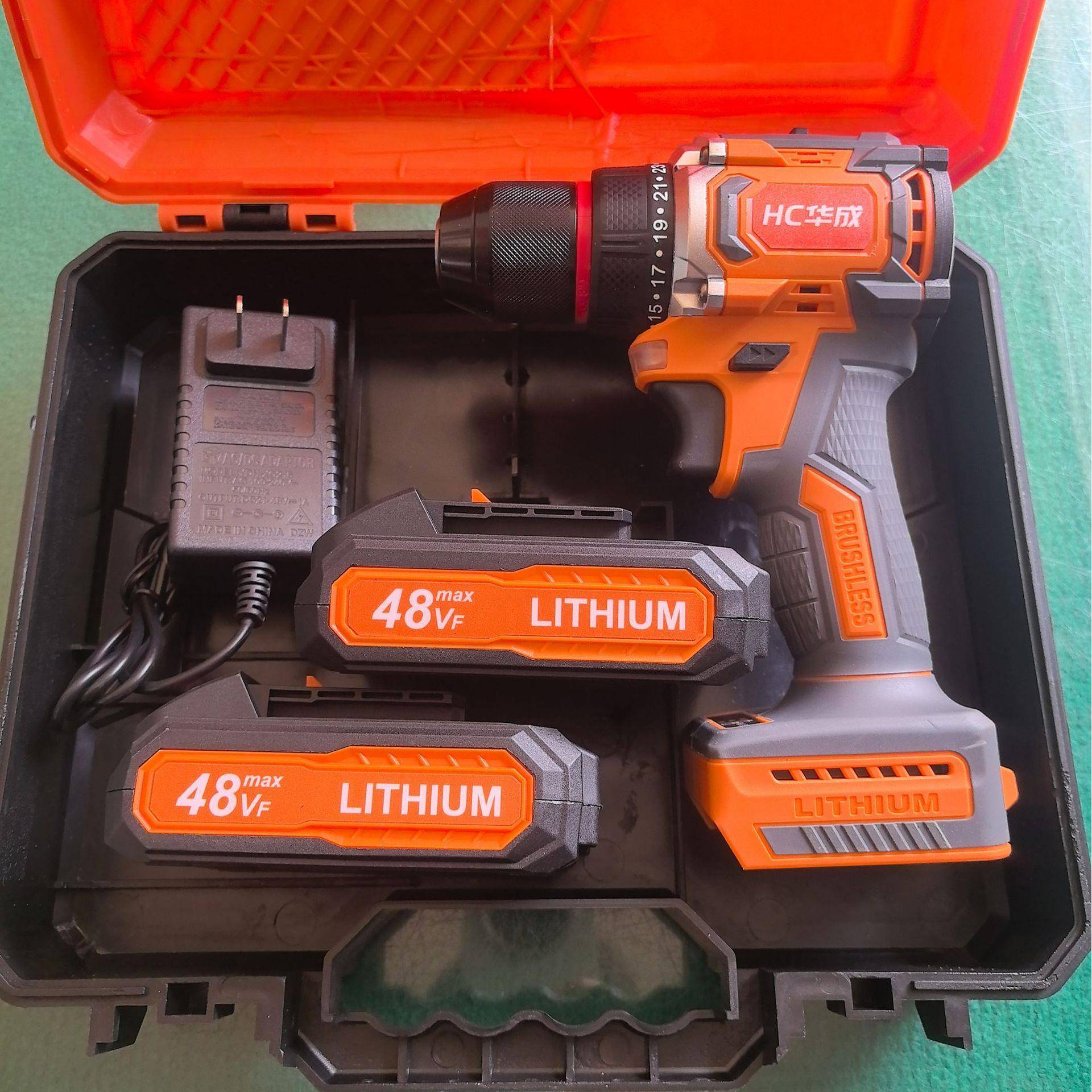 华成4833V无刷锂电钻充电钻能螺多功电动刀丝锂电螺丝刀无刷手电