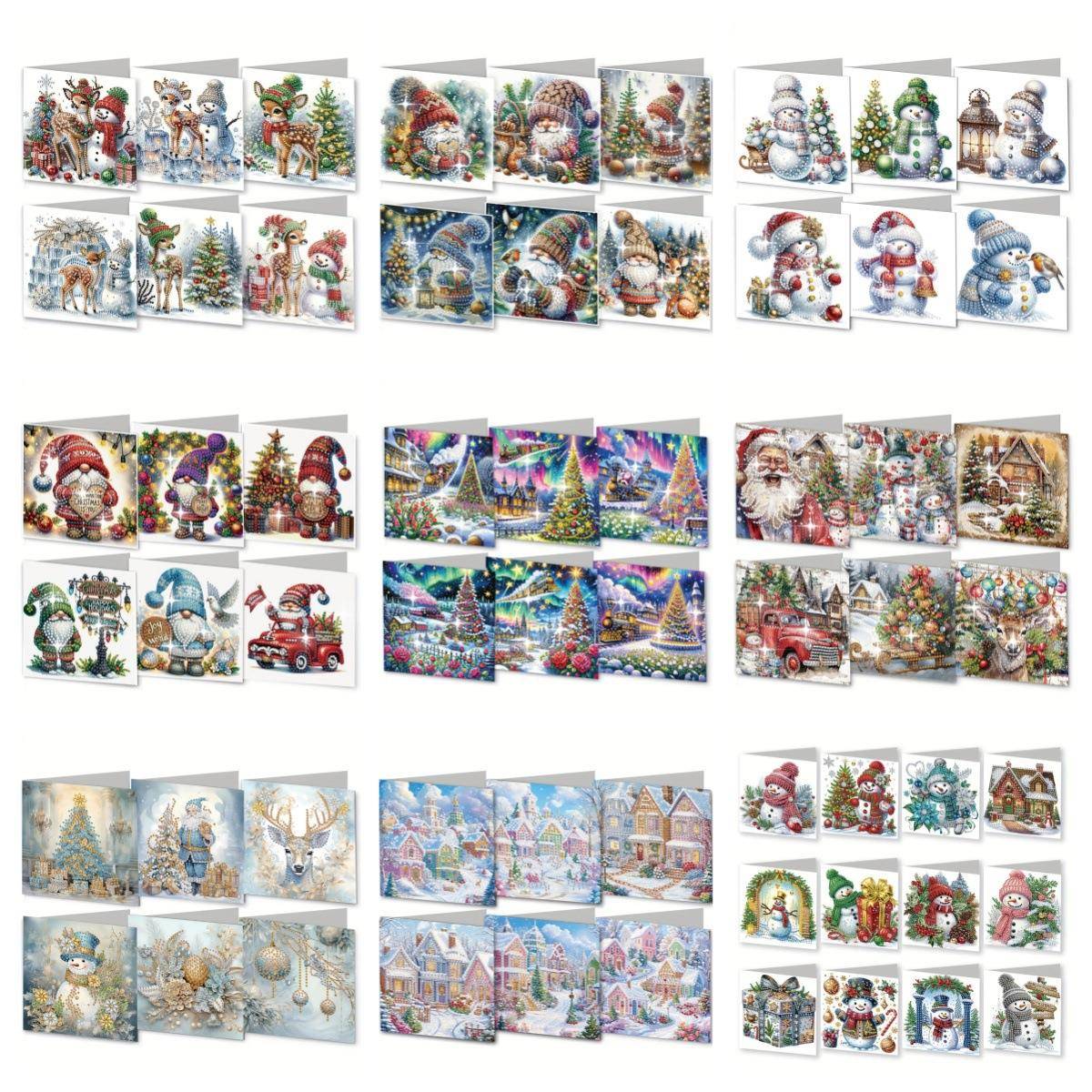 钻石画周边diy贺卡圣诞节钻石贴专属贺卡礼品手工点钻可