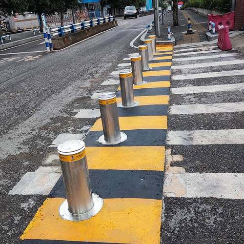 压全自动升柱厂家电动液升柱628降远程遥控挡降车柱伸缩地桩升降