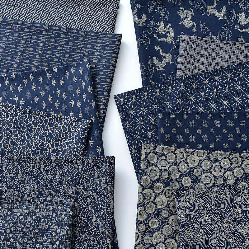 纯布料茶棉艺日丈料手工服全棉装面料21233中国风仿古唐风格纹样