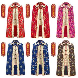 寿殡葬女用55男金丝中式 披衣风斗篷五领三腰白事全品套寿衣 唐装