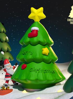 新圣诞树拍拍灯圣节礼品家居小夜品灯57612儿诞童卧室床头灯氛围
