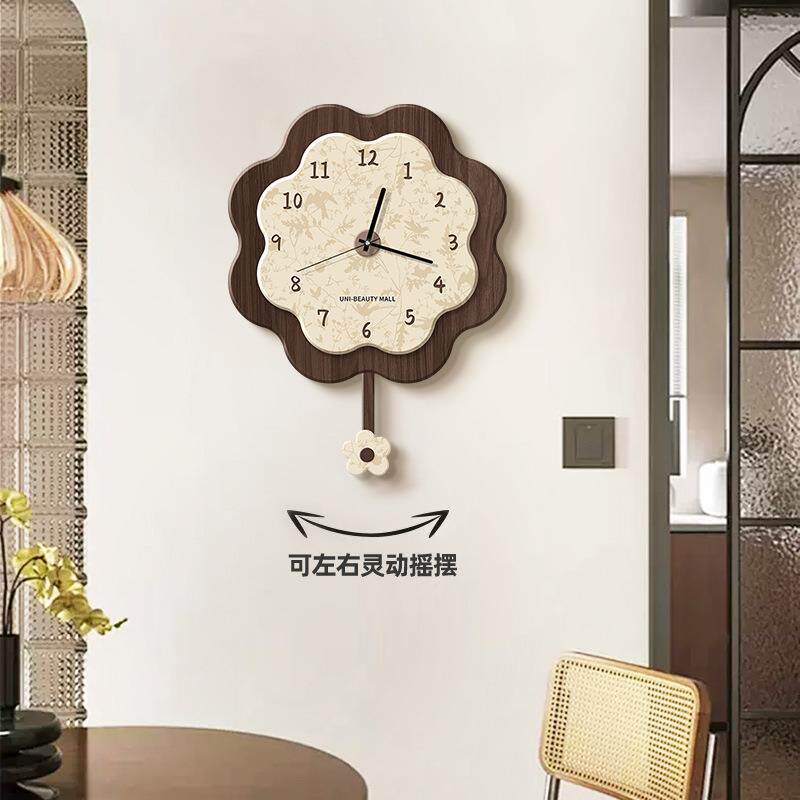 2餐025新款中古风创意艺YW-GZ-DE客术挂钟表高级感厅厅卧室家钟用