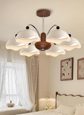 法式奶油风客厅中古风胡灯桃木50103书餐房卧室护色眼吊灯创意蛋