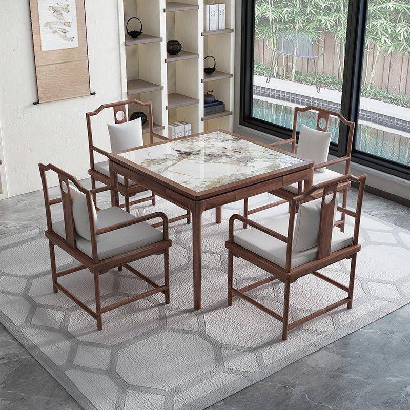 式实木轻奢岩桌椅八仙桌组型其他/oth合中棋牌方桌用小户客厅方形