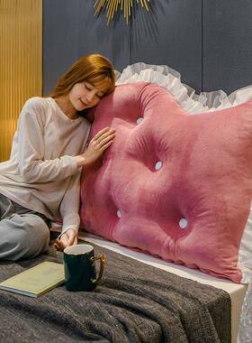 床头软包靠可爱公主靠1by07ykP背水晶绒靠枕双榻大靠枕垫榻米可人