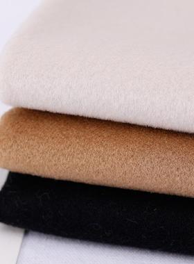 S30271山0羊绒FOU单面立顺毛680素色加厚羊g绒羊毛大2衣毛呢面料